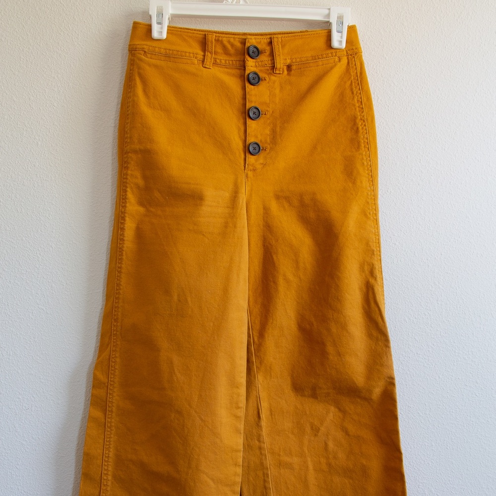 Madewell rustic yellow wide leg pant